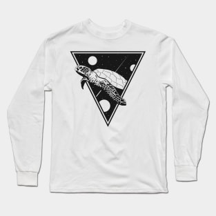 Space Turtle Black Long Sleeve T-Shirt